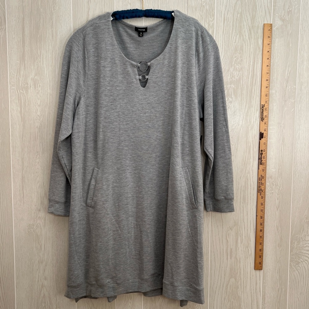 Plus Size Gray Sweater Dress 3x